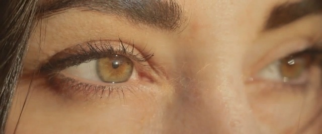 Video Reference: eyebrow, eyelash, eye, close up, forehead, cheek, eye shadow, eyelash extensions, cosmetics, eye liner