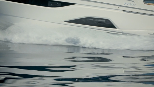 Video Reference: White, Transport, Luxury yacht, Vehicle, Sky, Yacht, Automotive design, Boat, Reflection, Boating