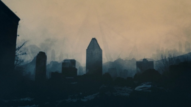 Video Reference: sky, atmosphere, fog, geological phenomenon, skyline, mist, skyscraper, metropolis, haze, city