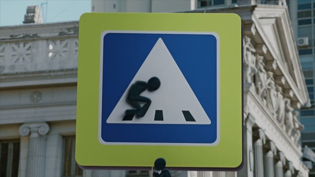 Video Reference: Traffic sign, Sign, Signage, Street sign, Road, Triangle