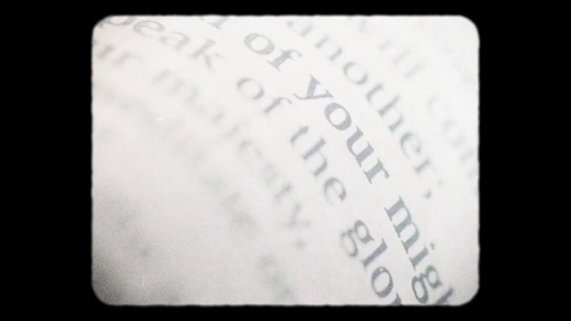 Video Reference: Text, Font, Black-and-white