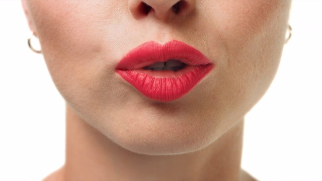Video Reference: Lip, Face, Cheek, Chin, Nose, Skin, Red, Mouth, Lipstick, Jaw