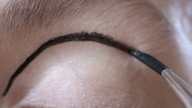 Video Reference: Eyebrow, Skin, Eyelash, Eye, Forehead, Close-up, Organ, Material property, Eye shadow, Cosmetics