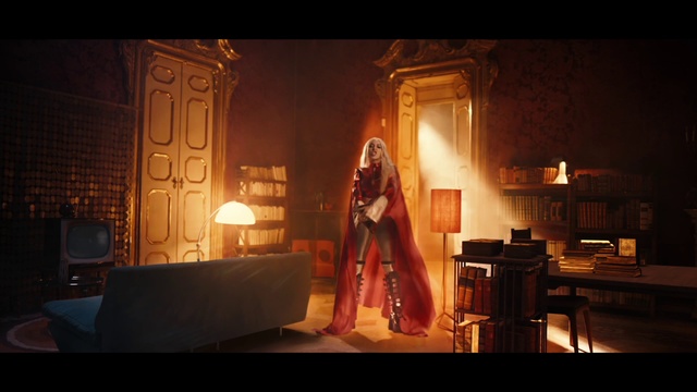 Video Reference: Screenshot, Adventure game, Performance, Scene, Room, Pc game, Performing arts, Stage, Fictional character, Games, Indoor, Table, Building, Dark, Window, Fireplace, Lit, Chair, Small, Living, Lamp, Fire, Sitting, Light, Night, Furniture, Kitchen, White, Large, Wooden, Bed, Red, Bedroom, Man, Person, Clothing, Fashion, Concert, Virtual, Video game, Footwear