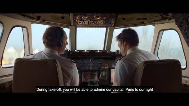 Video Reference: air travel, mode of transport, pilot, aviation, cockpit, airline, passenger, aerospace engineering, screenshot, Person