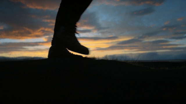 Video Reference: Sky, Cloud, Sunset, Atmosphere, Horizon, Tree, Evening, Leg, Footwear, Silhouette