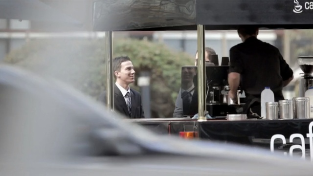 Video Reference: Transport, Automotive design, Suit, Photography, Gentleman, White-collar worker, Vehicle, Glass, Person