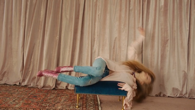 Video Reference: blue, sitting, leg, girl, wood, floor, flooring, foot, furniture