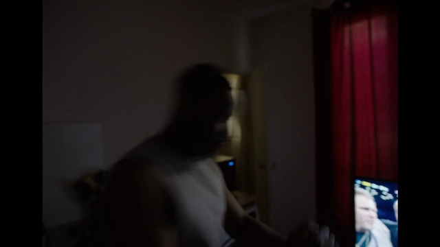 Video Reference: Photograph, Black, White, Blue, Darkness, Light, Fun, Standing, Head, Room