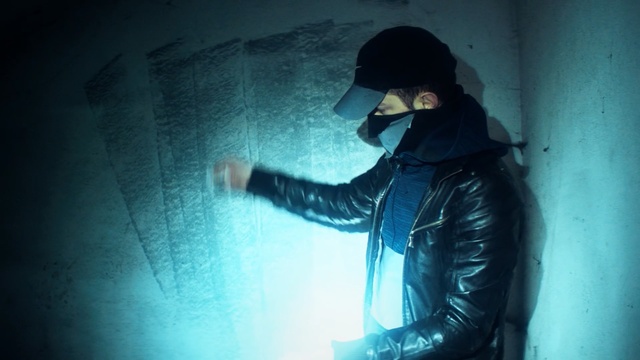 Video Reference: Jacket, Headgear, Darkness, Photography, Personal protective equipment, Leather