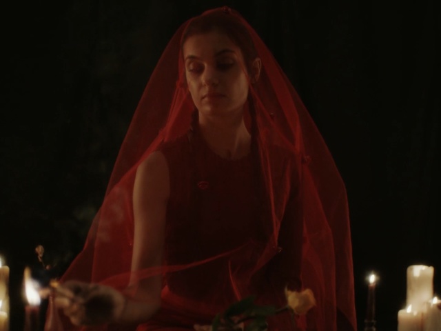 Video Reference: Red, Light, Lighting, Lady, Darkness, Maroon, Human body, Photography, Night