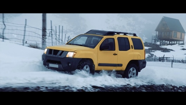 Video Reference: Land vehicle, Vehicle, Car, Automotive tire, Tire, Automotive luggage rack, Snow, Sport utility vehicle, Automotive design, Transport