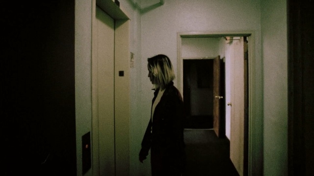 Video Reference: green, room, darkness, snapshot, girl, house, window, door, Person