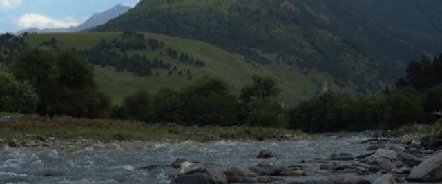 Video Reference: river, wilderness, nature reserve, bank, mountain, water resources, highland, geological phenomenon, biome, valley