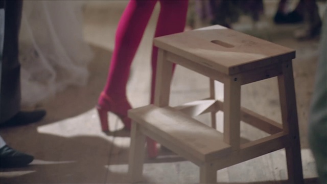 Video Reference: Furniture, Table, Stool, Chair, Material property, Step stool, Ladder, Bar stool, Person