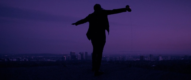 Video Reference: sky, atmosphere, silhouette, darkness, night, evening, Person