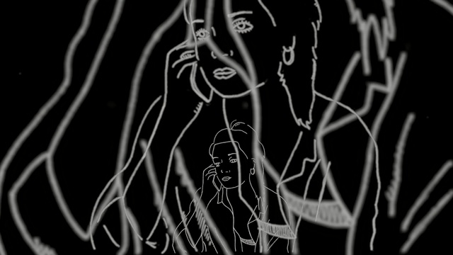Video Reference: black, black and white, monochrome photography, art, photography, monochrome, fictional character, organism, font, darkness, Person