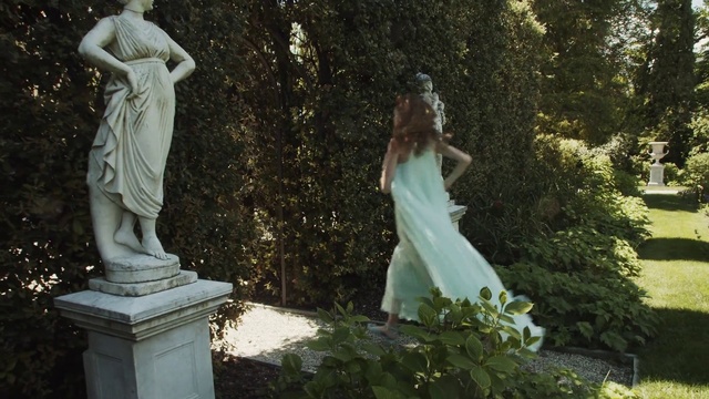 Video Reference: Statue, Sculpture, Lady, Dress, Monument, Botany, Classical sculpture, Art, Tree, Garden