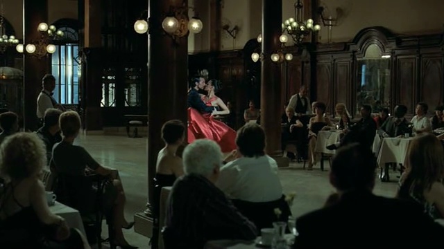 Video Reference: event, restaurant, crowd, night, audience, Person