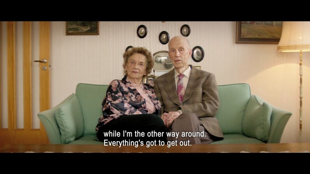 Video Reference: sitting, photo caption, human behavior, conversation, gentleman, fun, Person