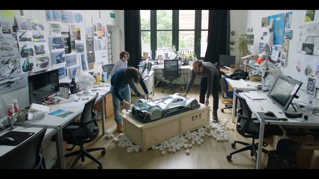 Video Reference: Office, Building, Room, Interior design, Furniture, Sewing machine, Table, Desk