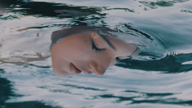 Video Reference: water, face, swimming, swimmer, sea, freestyle swimming, water sport, wave, girl, ocean