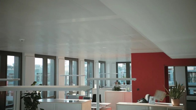 Video Reference: ceiling, interior design, architecture, daylighting, wall, window, lighting, real estate, light fixture, home