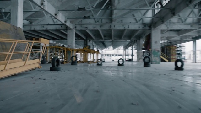 Video Reference: Hangar, Building, Factory, Warehouse, Architecture, Photography, Vehicle, Floor