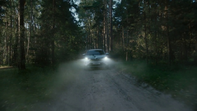 Video Reference: Nature, Atmospheric phenomenon, Vehicle, Natural environment, Road, Morning, Car, Woodland, World rally championship, Forest