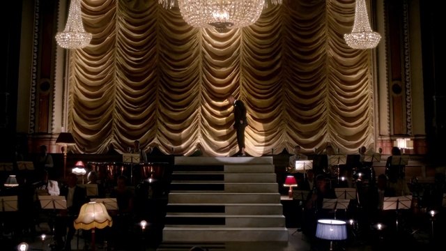 Video Reference: Curtain, Stage, Interior design, Window treatment, Theatre, Textile, heater, Building, Interior design, Music venue
