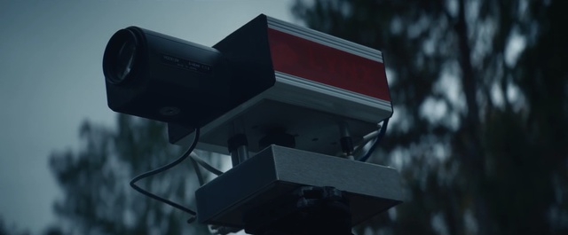 Video Reference: Sky, Lighting, Architecture, Traffic light, Security, Audio equipment, Space, House, Interior design, Floodlight