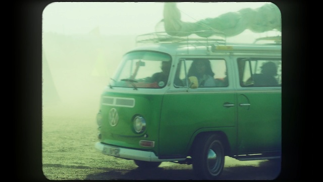 Video Reference: Motor vehicle, Mode of transport, Car, Vehicle, Van, Transport, Minibus, Volkswagen type 2, Classic car, Commercial vehicle, Person