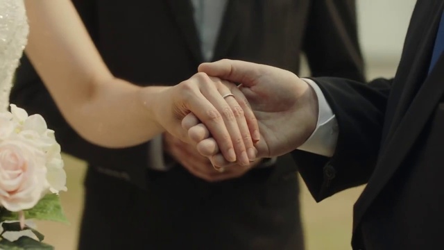 Video Reference: Hand, Gesture, Finger, Holding hands, Ceremony, Wedding, Love, Nail, Thumb, Elbow