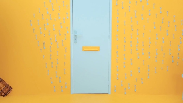 Video Reference: Yellow, Orange, Line, Pattern, Design, Door, Parallel, Rectangle