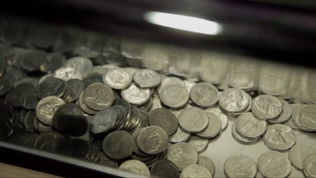 Video Reference: Money, Cash, Currency, Coin, Saving, Metal, Money handling, Treasure, Silver, Quarter