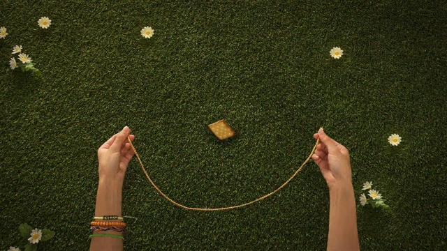 Video Reference: green, grass, hand, girl, space