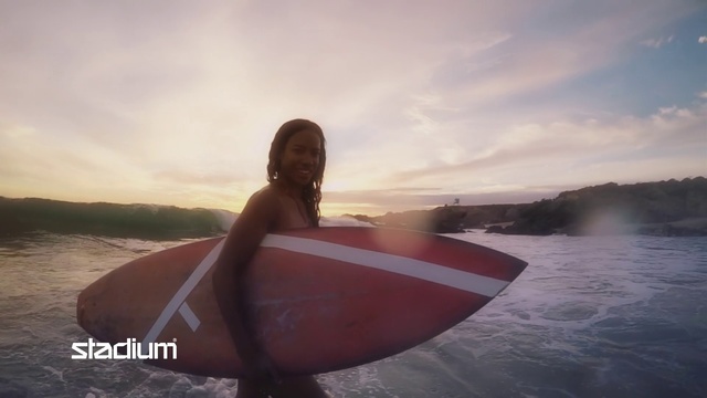 Video Reference: Surfboard, Skimboarding, Surfing Equipment, Surfing, Wakesurfing, Boardsport, Surface water sports, Sky, Wave, Bodyboarding, Person