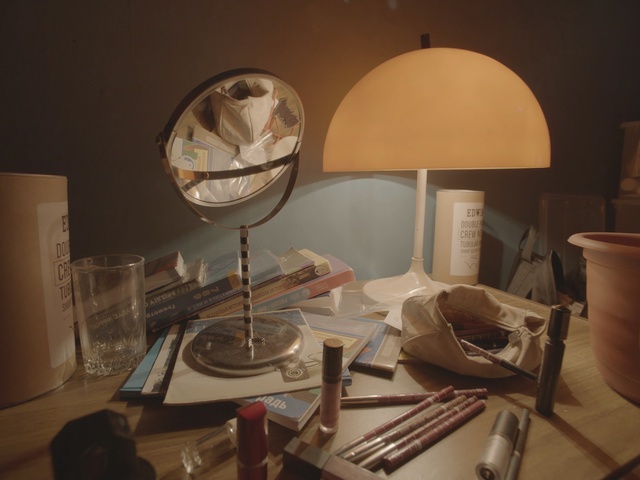 Video Reference: Lampshade, Lighting accessory, Lamp, Table, Interior design, Lighting, Room, Still life, Light fixture, Furniture