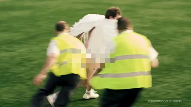 Video Reference: player, yellow, man, mammal, grass, vertebrate, football player, games, football, male