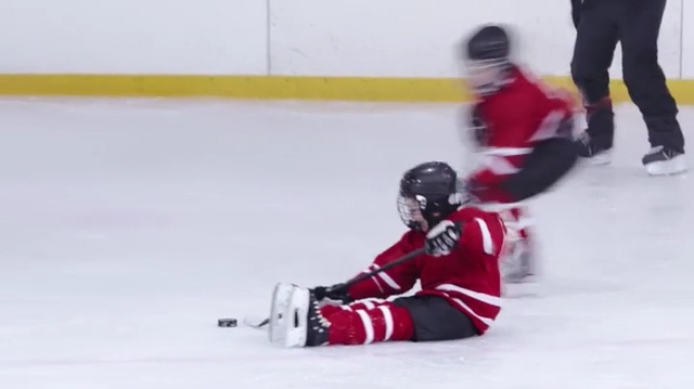 Video Reference: College ice hockey, Ice hockey, Ice hockey position, Sports, Hockey protective equipment, Ice hockey equipment, Sports gear, Team sport, Hockey pants, Player