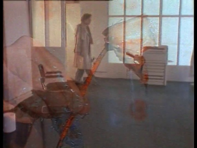 Video Reference: Floor, Flooring, Hardwood, Wall, Snapshot, Wood, Tile, Art, Room, Chair