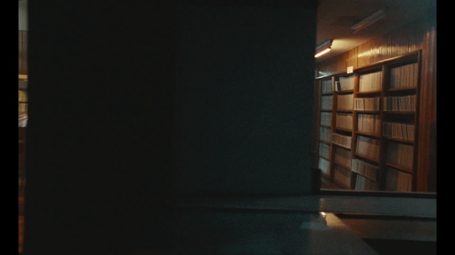 Video Reference: Light, Wall, Darkness, Shelf, Architecture, Room, Sky, Floor, Flooring, Shelving