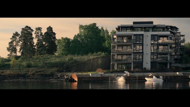 Video Reference: reflection, water, waterway, sky, tree, screenshot, river, landscape, evening, building, Person