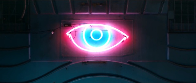 Video Reference: Blue, Light, Neon, Lighting, Neon sign, Visual effect lighting, Electric blue, Circle, Design, Graphics