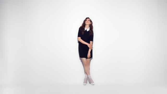 Video Reference: White, Shoulder, Black, Clothing, Little black dress, Dress, Joint, Fashion, Knee, Fashion model, Person