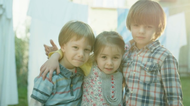 Video Reference: Child, People, Skin, Toddler, Cheek, Fun, Sibling, Plaid, Family, Baby, Person