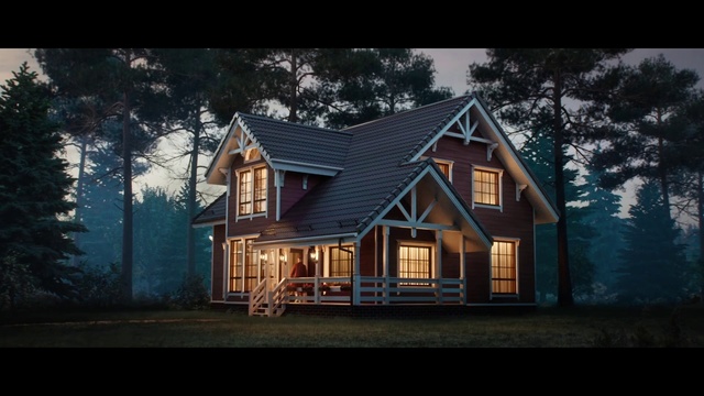 Video Reference: Home, House, Property, Building, Siding, Tree, Sky, Lighting, Cottage, Log cabin
