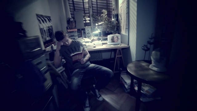 Video Reference: Sky, Room, Night, Sitting, Black-and-white, Photography, Monochrome, Furniture, Cloud, House