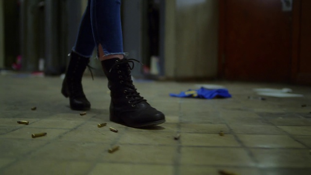 Video Reference: Footwear, Blue, Shoe, Floor, Leg, Human leg, Jeans, Boot, Ankle, Hardwood