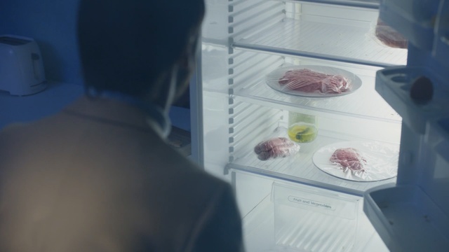 Video Reference: Refrigerator, Room, Major appliance, Home appliance, Person